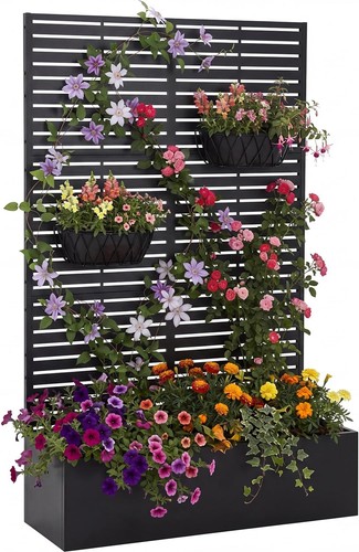 Rankgitter mit blumenkasten - mit,