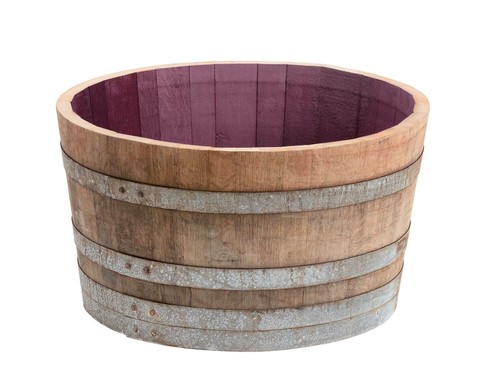 Weinfass holzfass halbiert - holzfass,