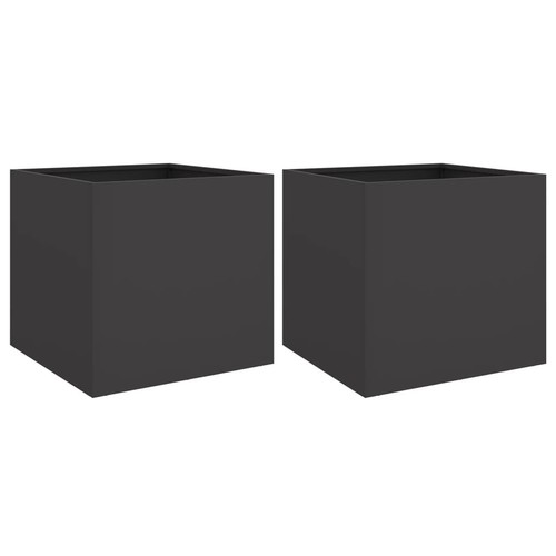 Pflanzkübel 2er set schwarz - pflanzkübel,