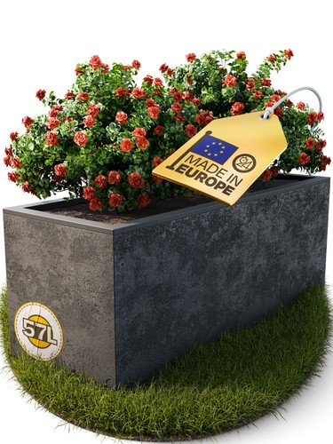 Pflanzkübel rechteckig basalt - pflanzkübel,